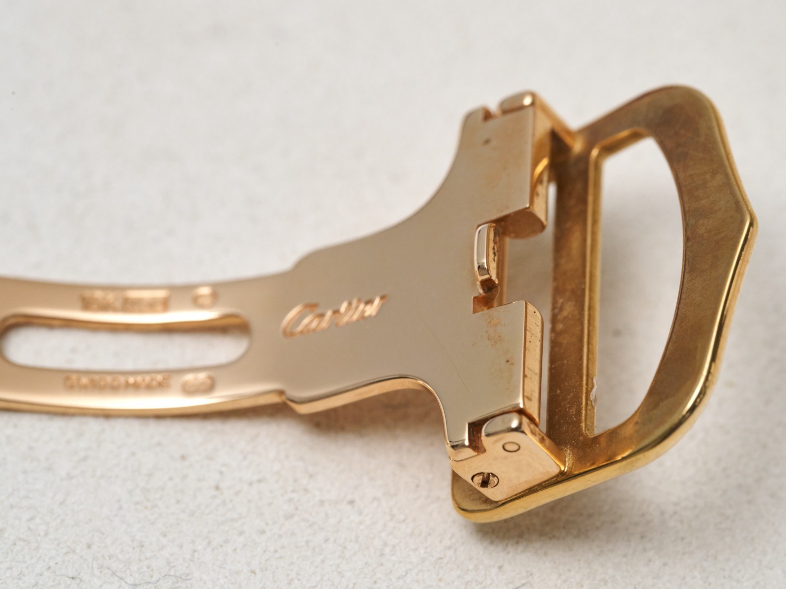 Cartier 18K Yellow Gold 18mm Deployment Buckle Clasp Fold Over Genuine 15.3grams