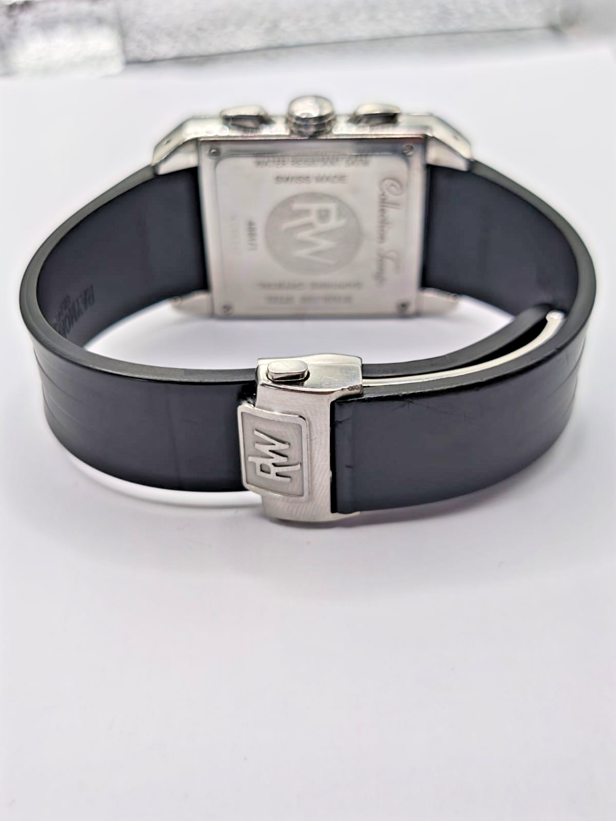 Raymond Weil Tango 4881/1 Chronograph Big Date Quartz Watch Rubber Strap