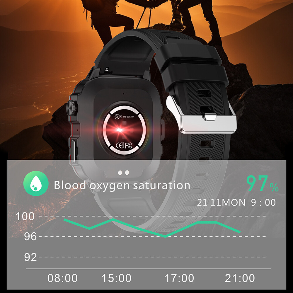 Military Smart Watch Rugged Tactical Fitness Tracker for Men Answer/Make Calls✅