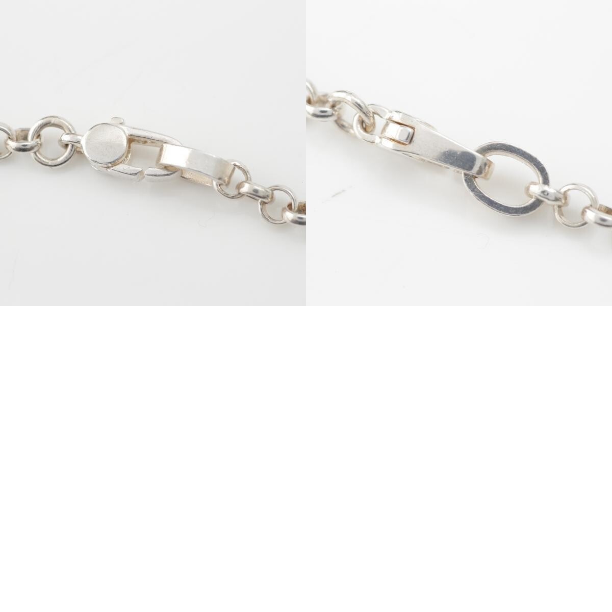 Gucci Sterling Silver Boot Charm Link Necklace GG Monogram 50.5 cm Authentic