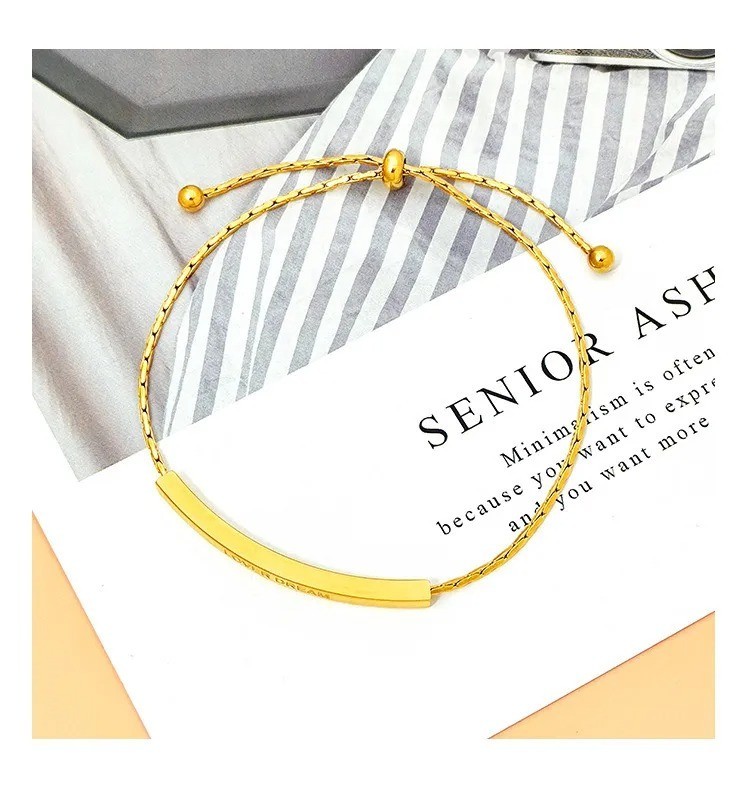 Titanium Steel Slider Chain Bracelet For Women In New Style and design