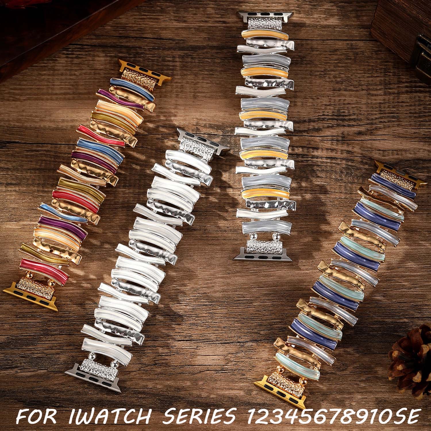 Jewelry Bangle Strap for Apple Watch Band 41 45 40 44 38 42 46mm 49mm Wristband