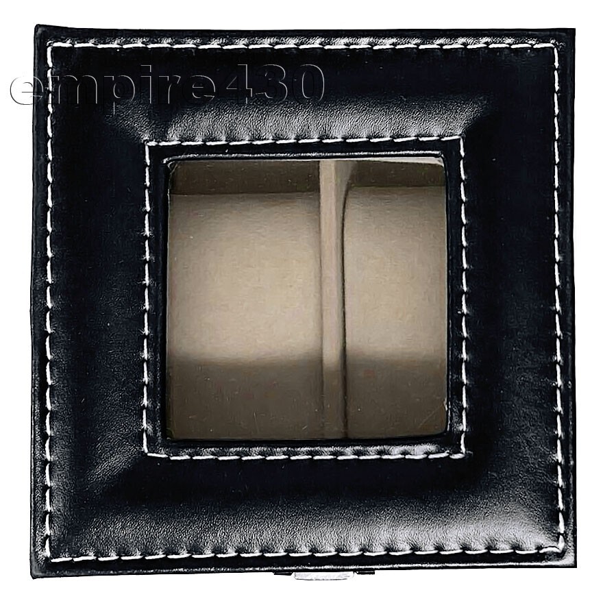 2 Slot Leather Watch/Bracelet Display Box Glass Top Jewelry Case Organizer