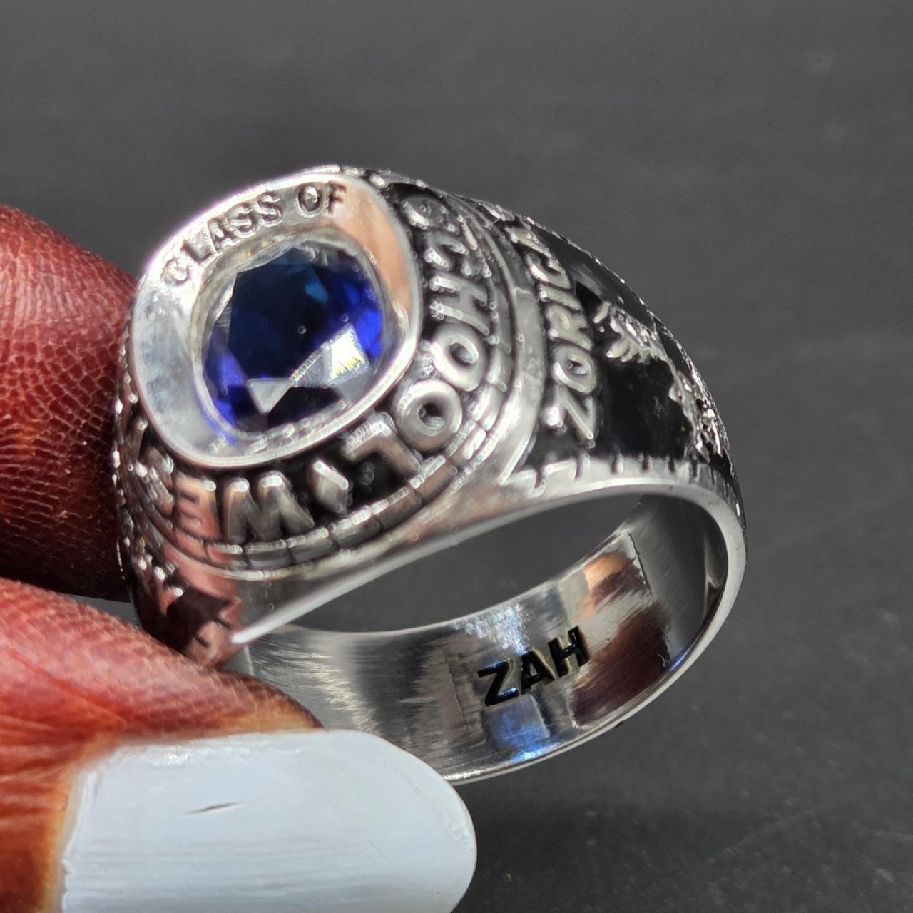 High School Class Ring Custom All Any New Year Keepsake Gift Ring In 925 Silver