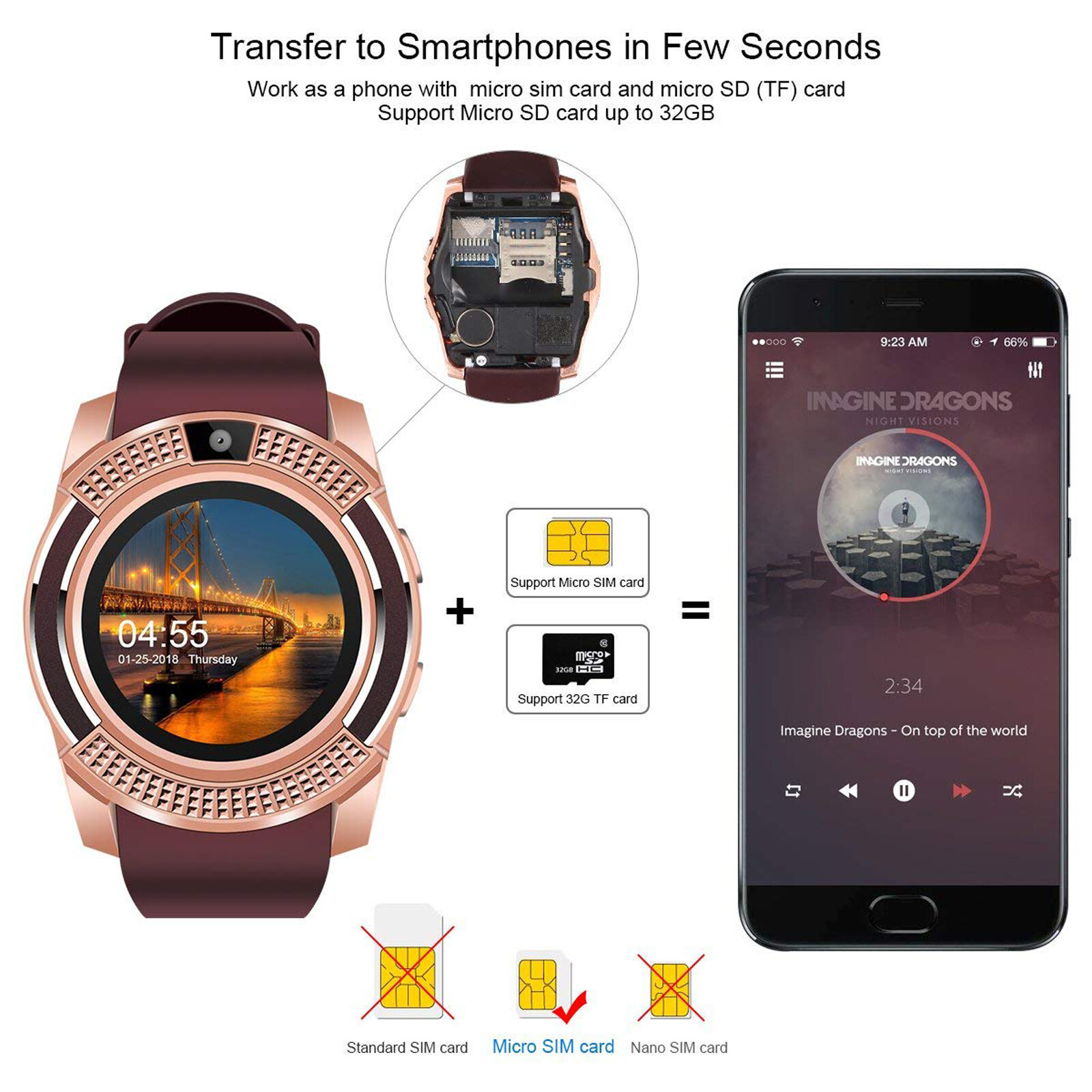 Sport Smart Watch Touch Screen Smartwatch Fitness Tracker Steps Count Pedometer
