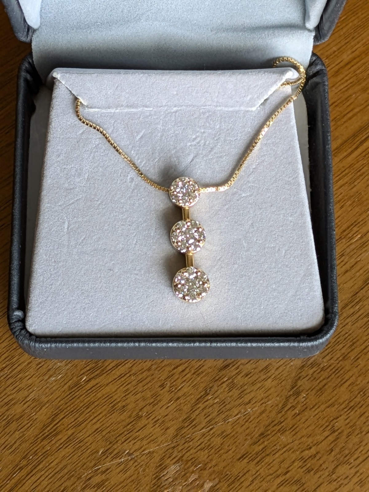 14k Yellow Gold And Diamond Contemporary Pendant