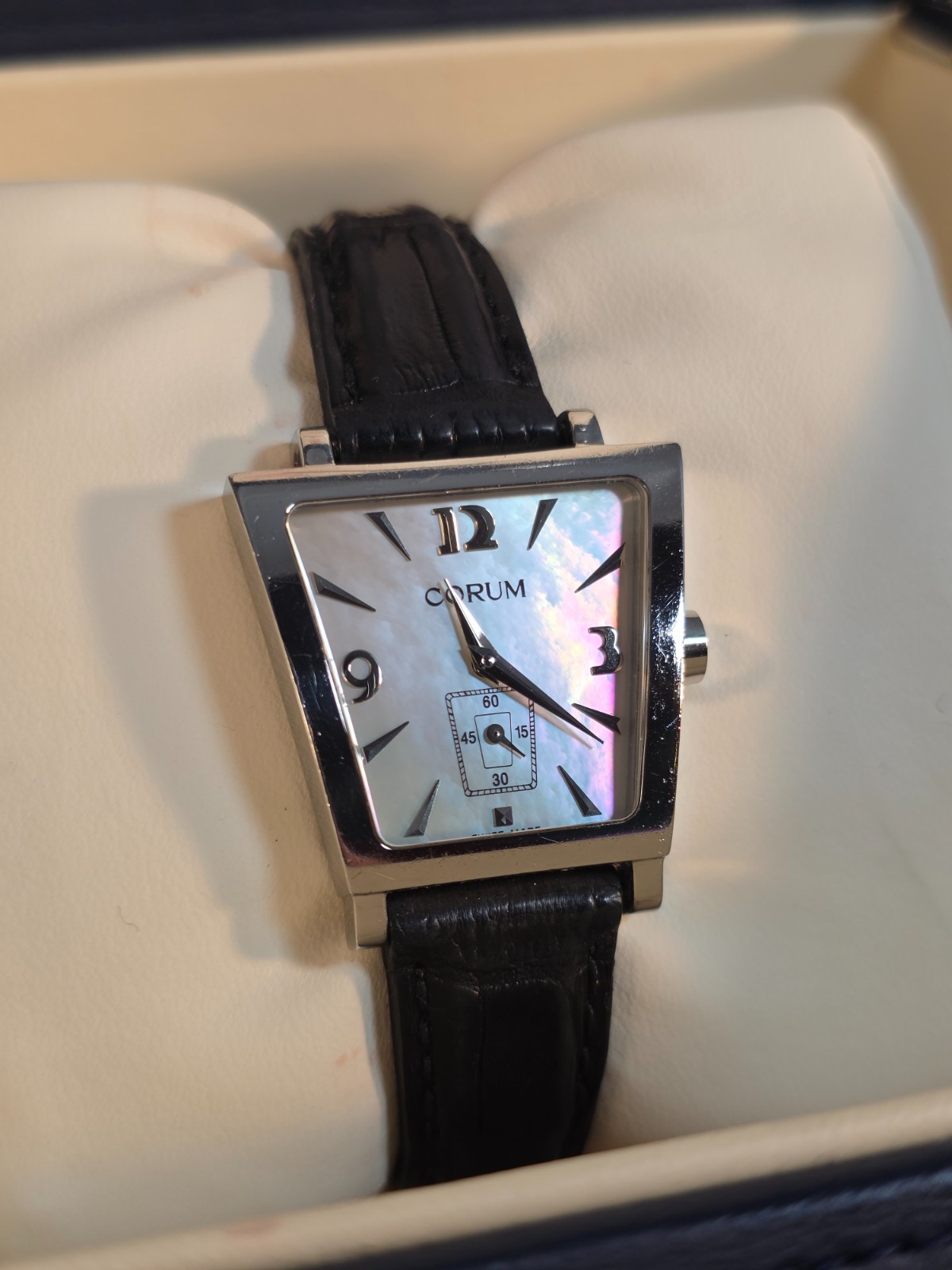 Corum Trapeze 105.404.20 Mother of Pearl Dial Swiss Quartz Watch – With Box