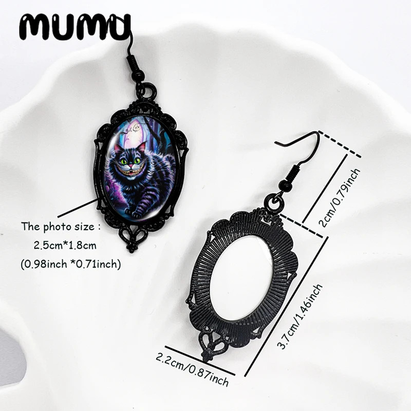 Alice In Wonderland Jewelry Fantasy Movie Vintage Look Gothic Pendant Earrings