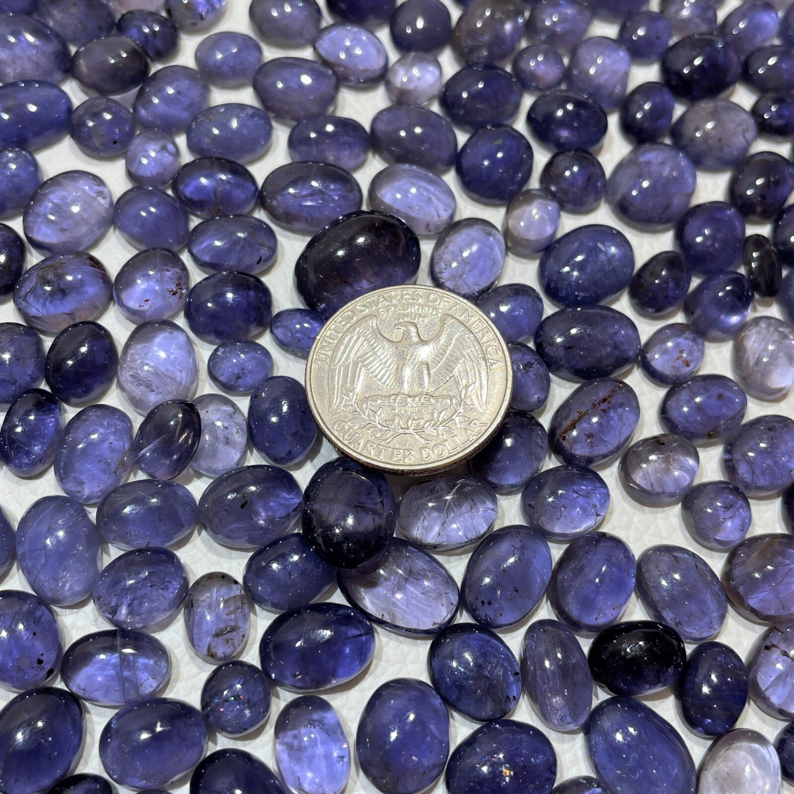 Natural Oval Iolite Loose Wire Wrap Cabochon Gemstone