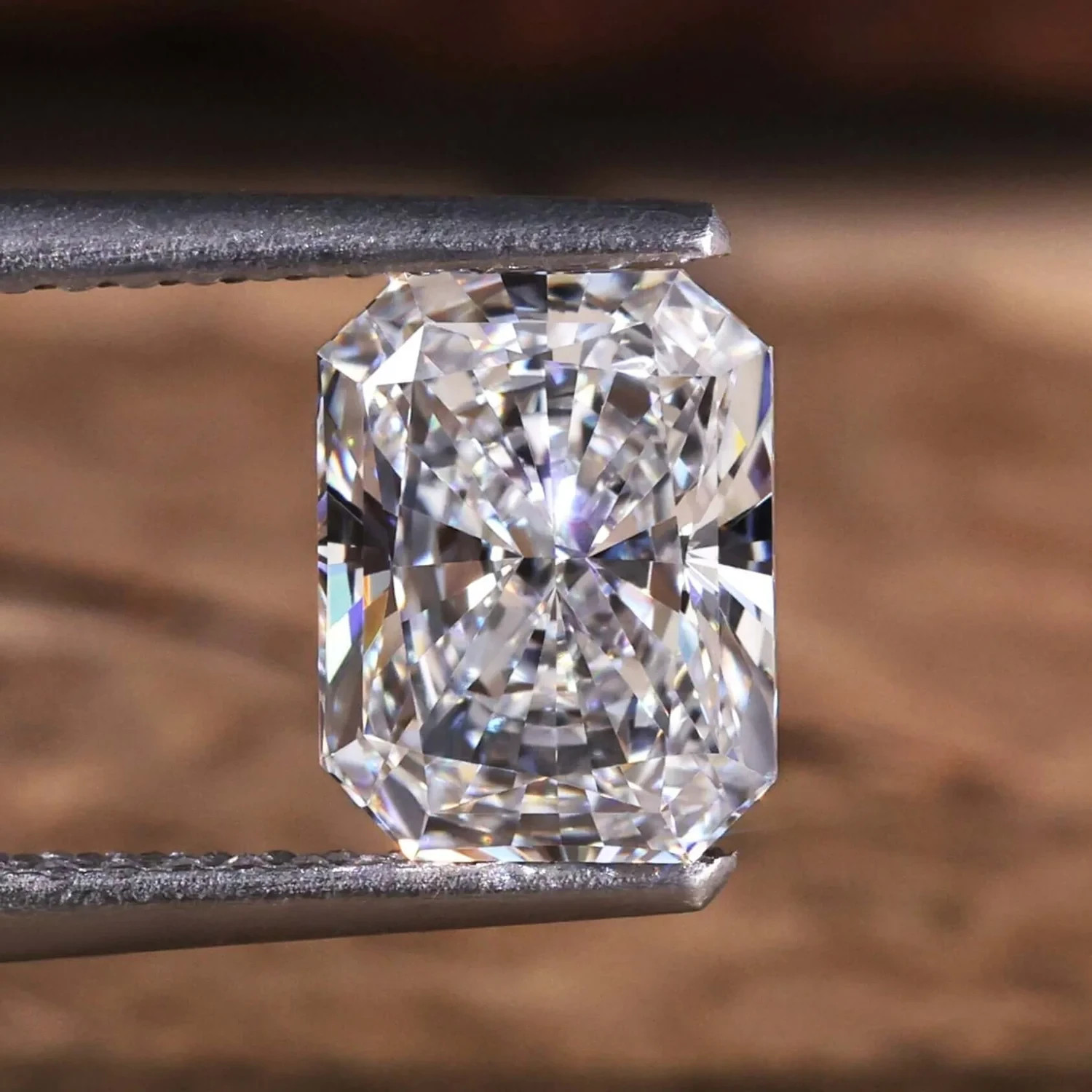 7.06 Ct Loose Moissanite Radiant Cut 10 x 12 MM D Color, IF CLARITY Certified