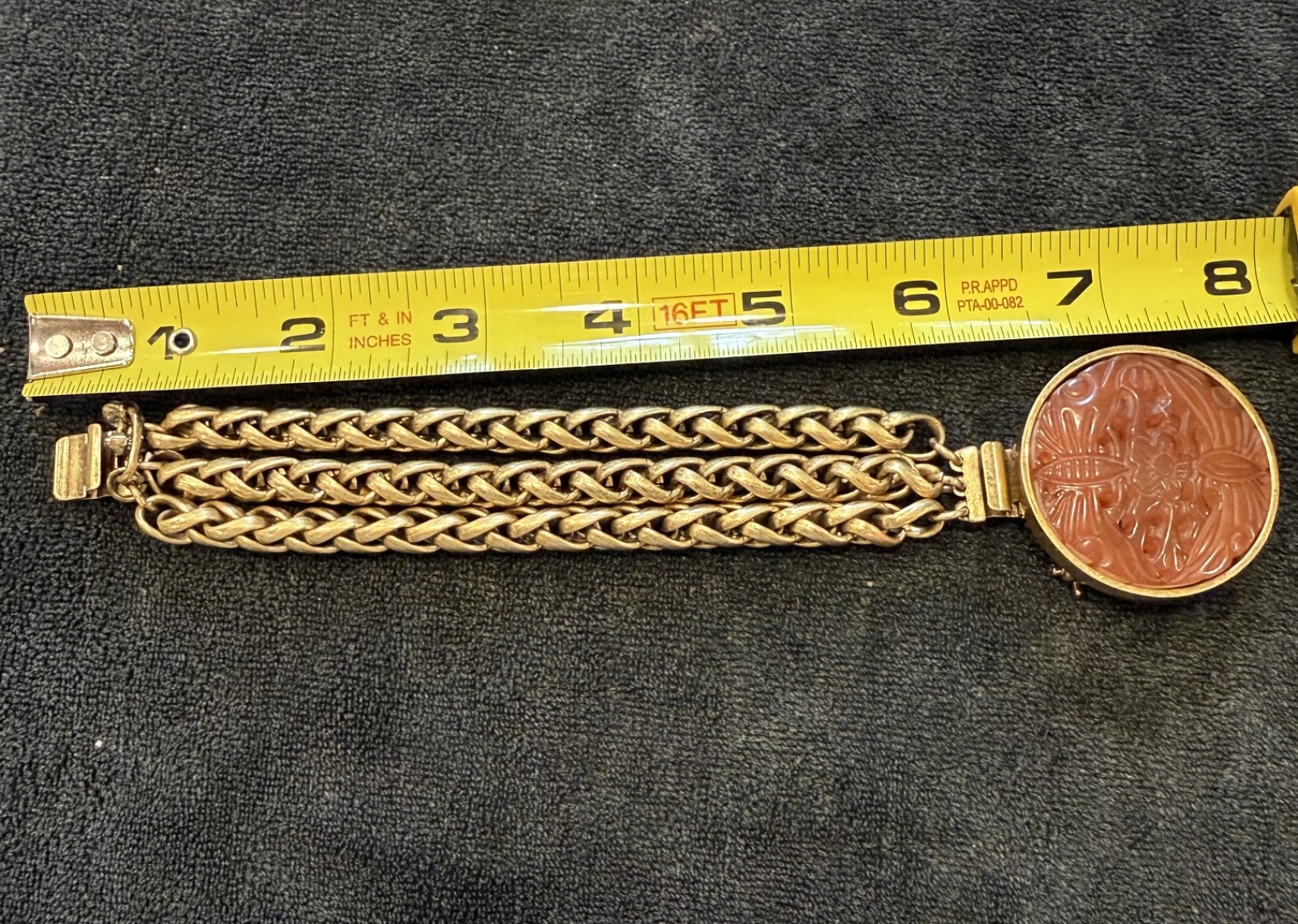 CAbi Villa Convertible Gold Chain Bracelet/Brooch w Cabi Box
