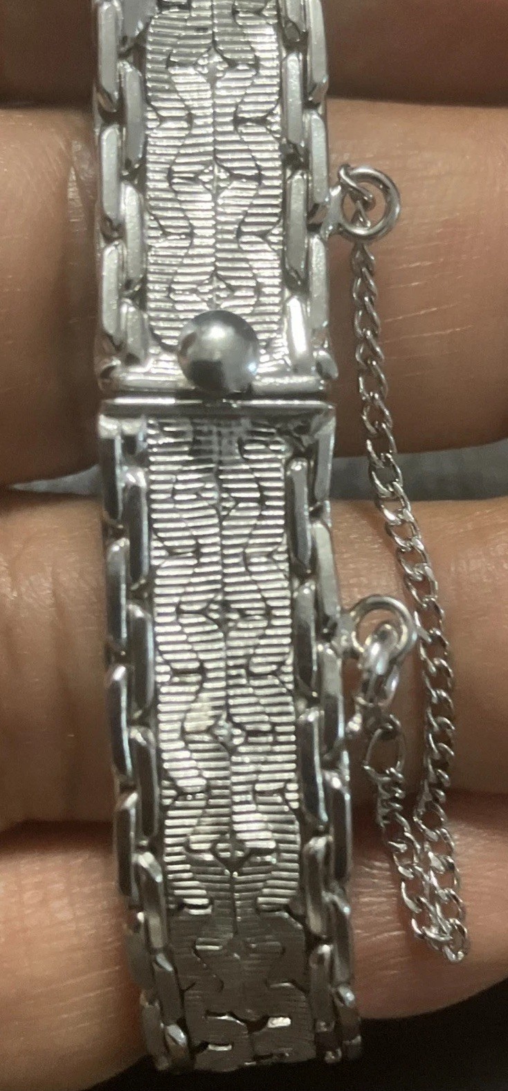 HSB Sterling Silver Bracelet 11.4mm Wide 28 Grams 7.5 Inches