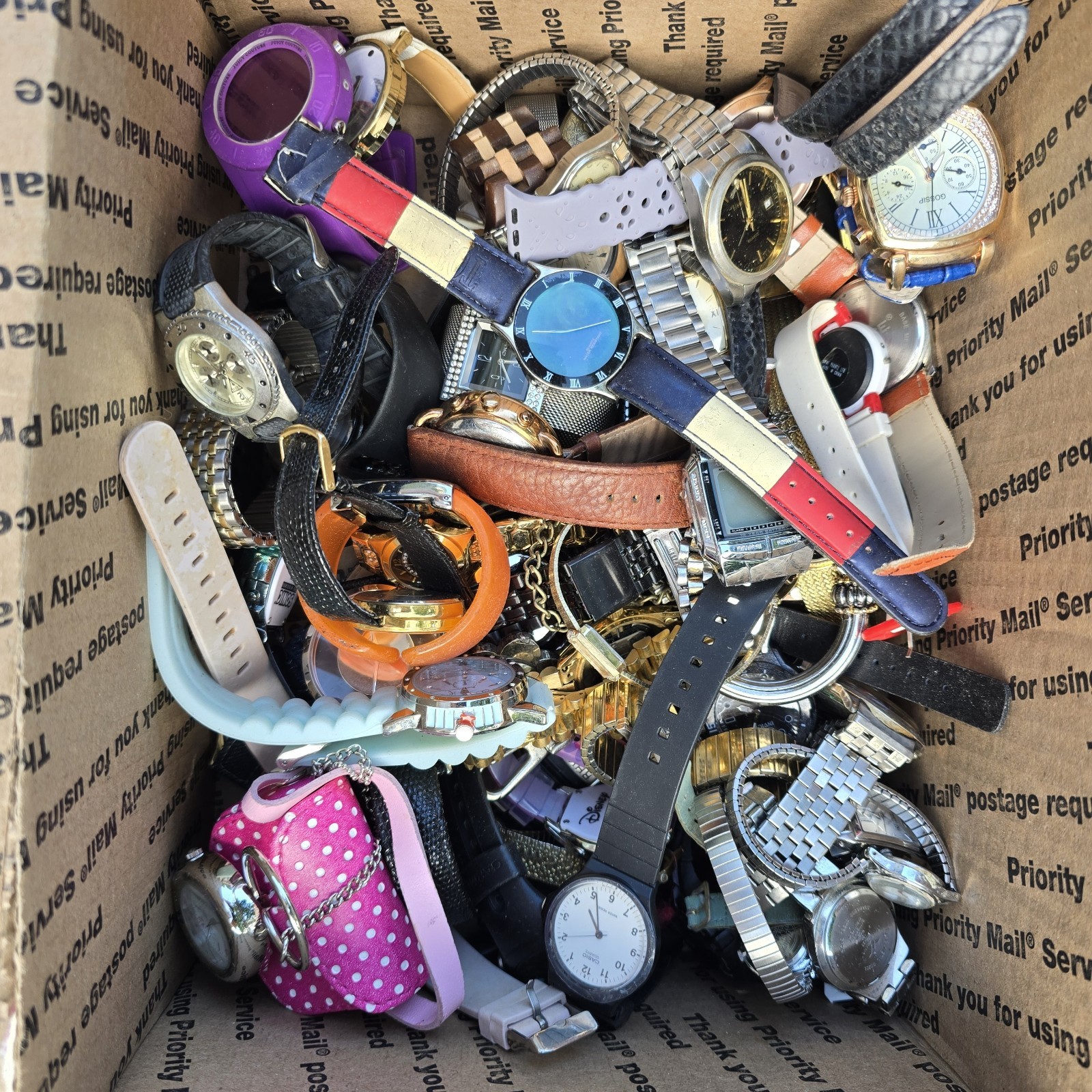 Watch Lot Men Women Invicta Casio Guess Fossil Wenger 15.8 LB VTG Modern PARTS