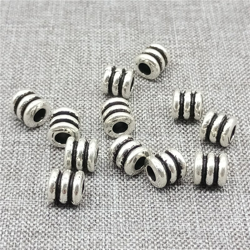 6pcs of 925 Sterling Silver Small Spacer Beads Spacer 2.5mm Hole for Bracelet