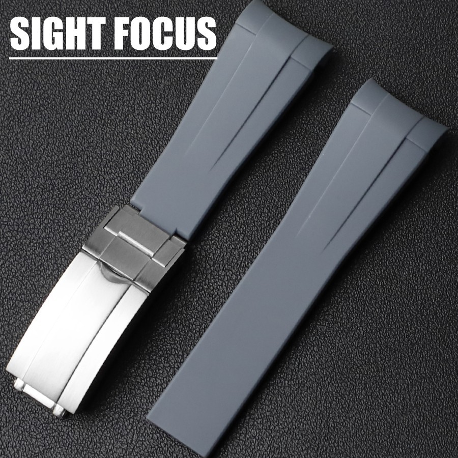 20mm 21mm 22mm Rubber Watch Band for Rolex Sub Daytona Yacht Master DAY-DATE 36M