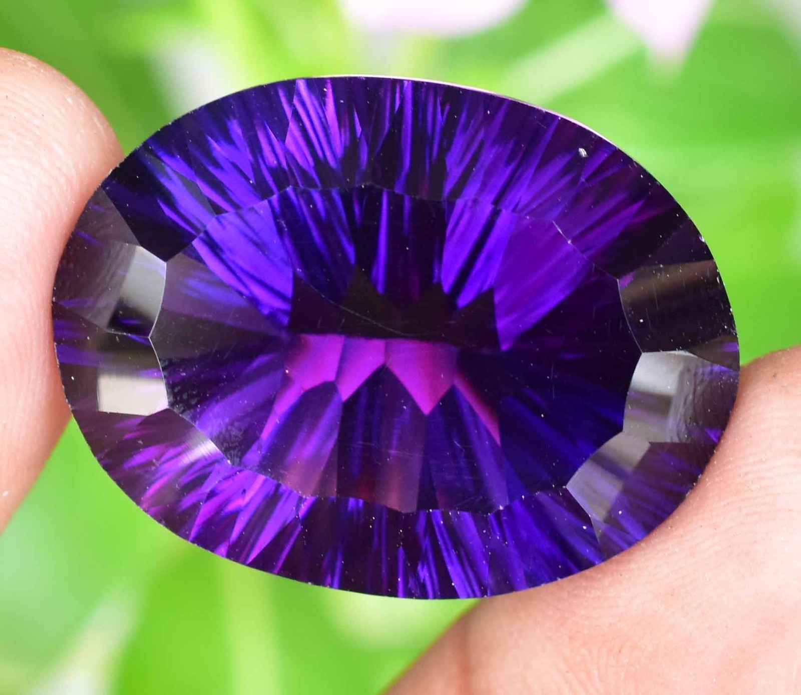Untreated Natural Purple African Amethyst 43.40 CT Certified Oval Loose Gemstone