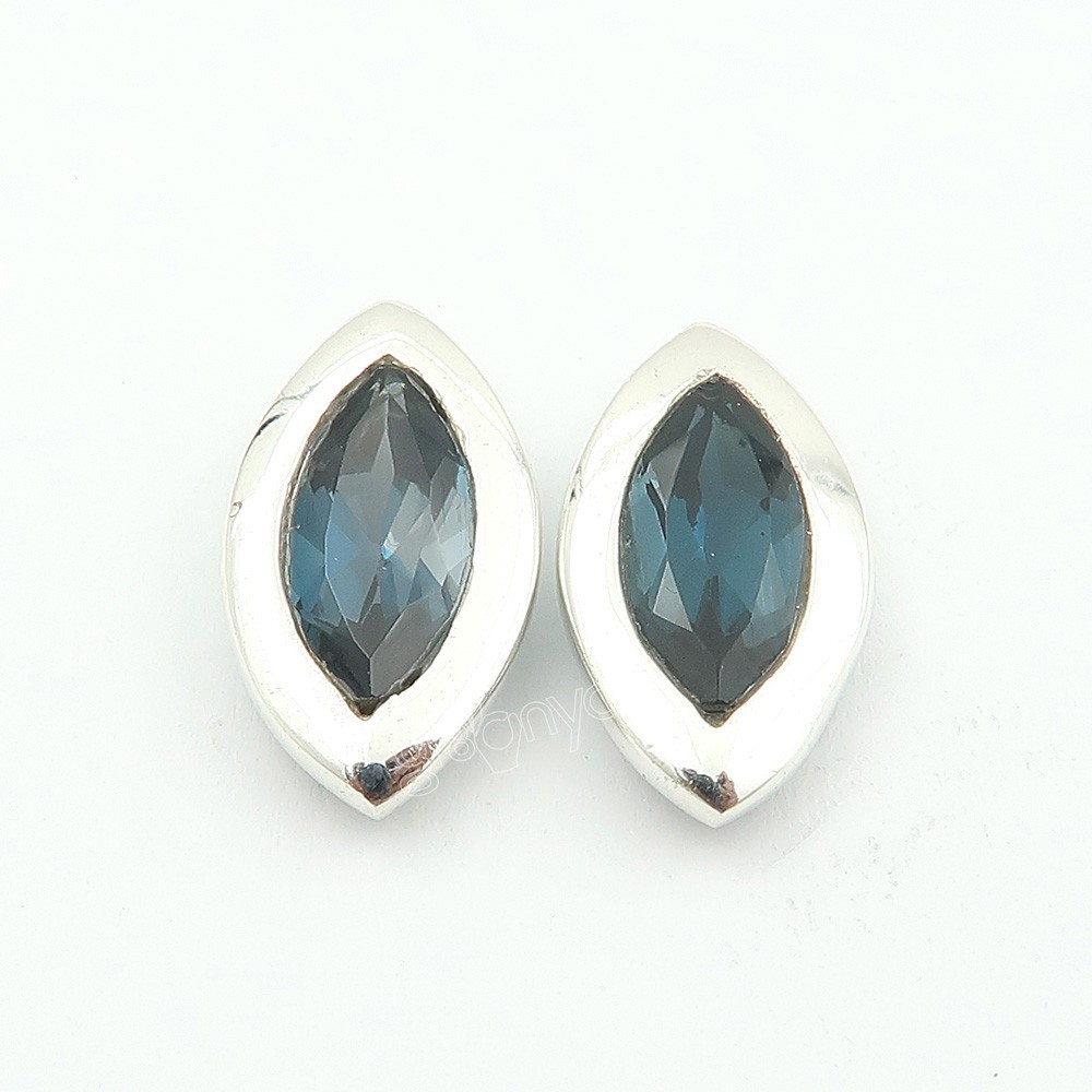 gr8onyou 925 Silver Rare LONDON BLUE TOPAZ Earrings | New Fashion Trends