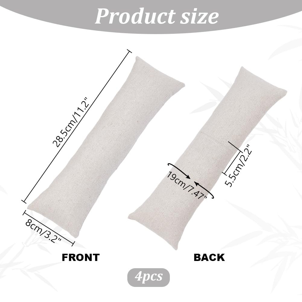 4pcs Long Watch Pillows, 11 x 3 Inch Velvet Bracelet Pillows Beige Sparkling …