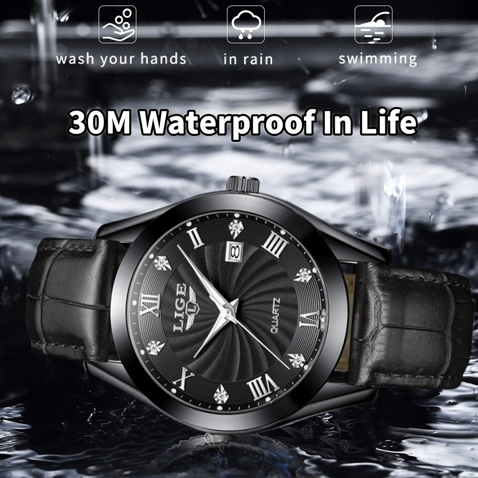Men Watch Business Quartz Date Luminous Waterproof Classic Man Daily Wristwatch