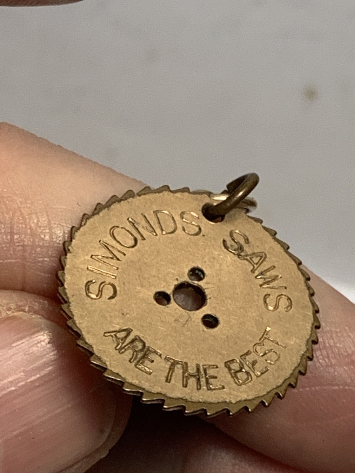 SIMONDS SAWS ARE THE BEST SAWMILL CIRCLE SAW & CHAIN BIB PANTS POCKET WATCH FOB