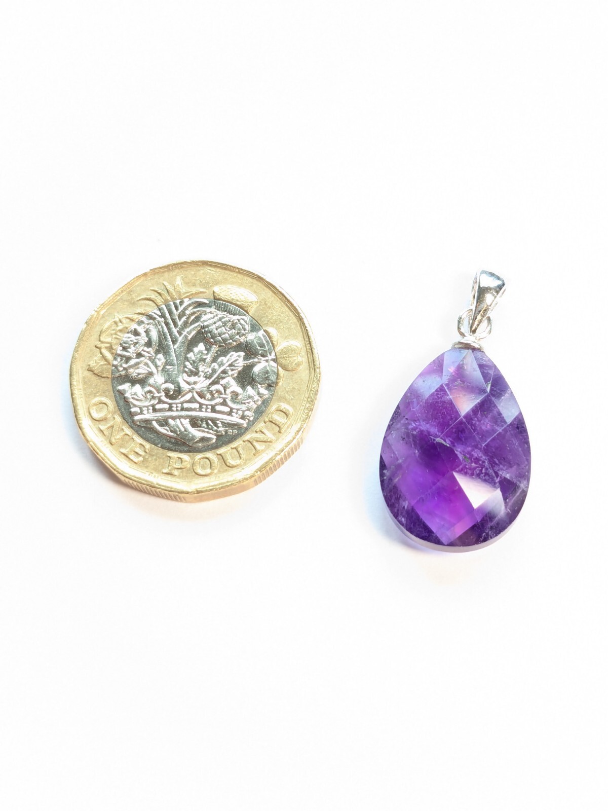 Beautiful Amethyst Silver Pendant Only Gemstone Dunyagems Gift 557