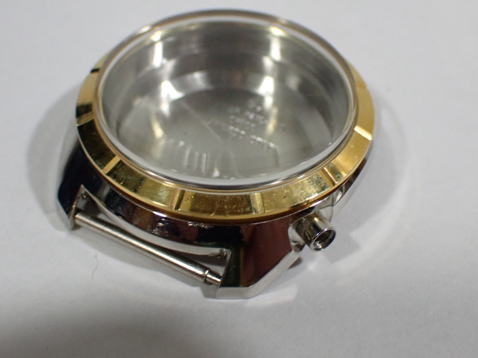 Wyler Lifeguard Wristwatch Case 2 Tone Stainless New Unused not perfect 4-3495/6