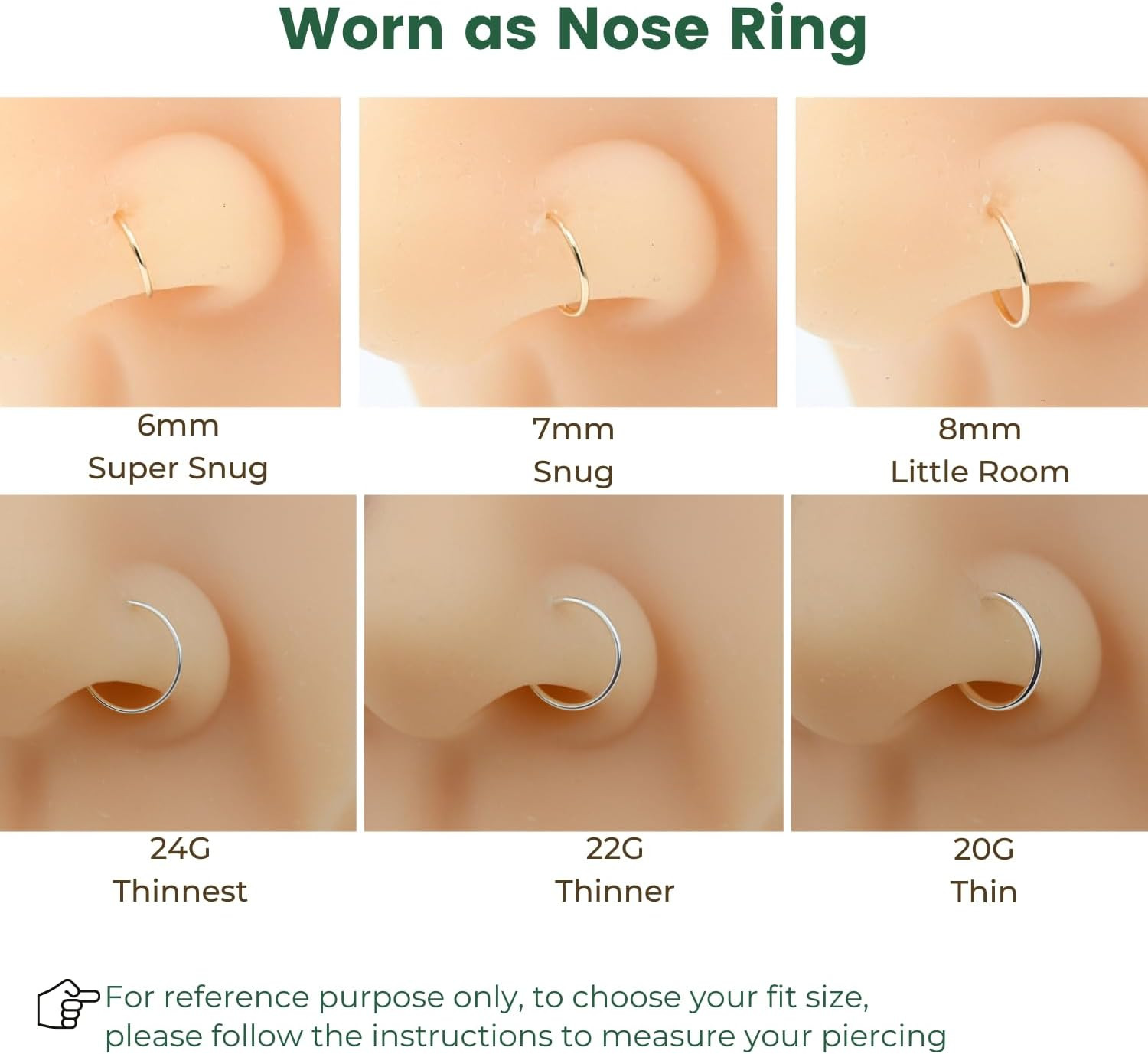 Small Gold or Sterling Silver Huggie Hoop Earrings for Women Cartilage Nose Heli