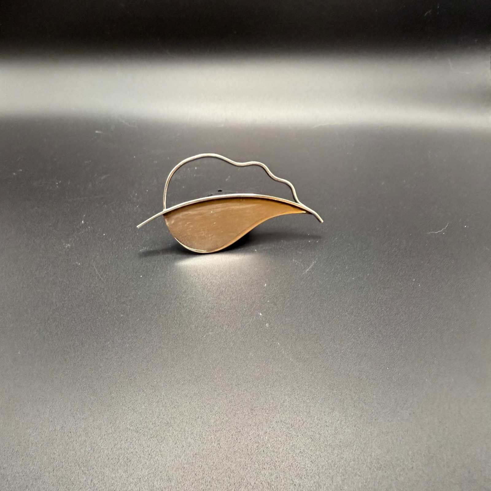 925 Sterling Frances Holmes Booth by fhb Brooch Pin Modernist Leaf 22g – RARE