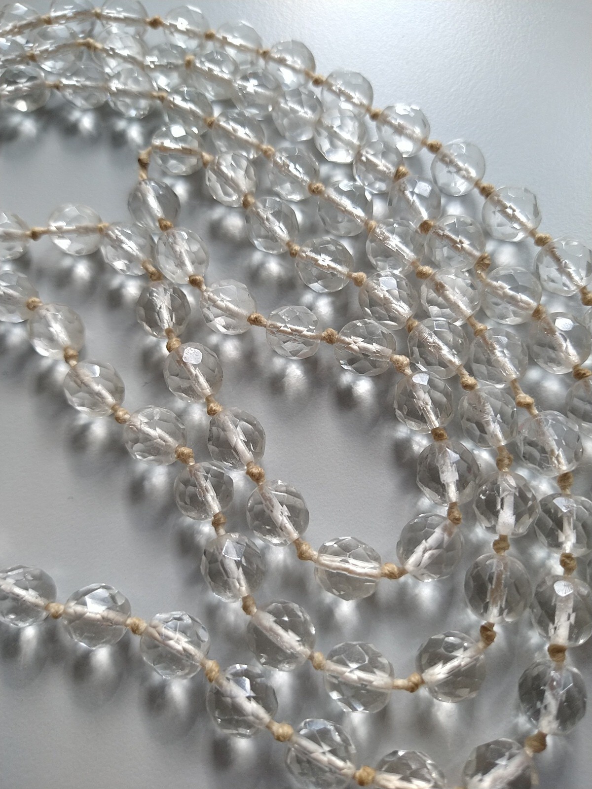 Vintage Continues 24 inch LONG Glass Beaded Necklace LARIAT Style SEE NOTE
