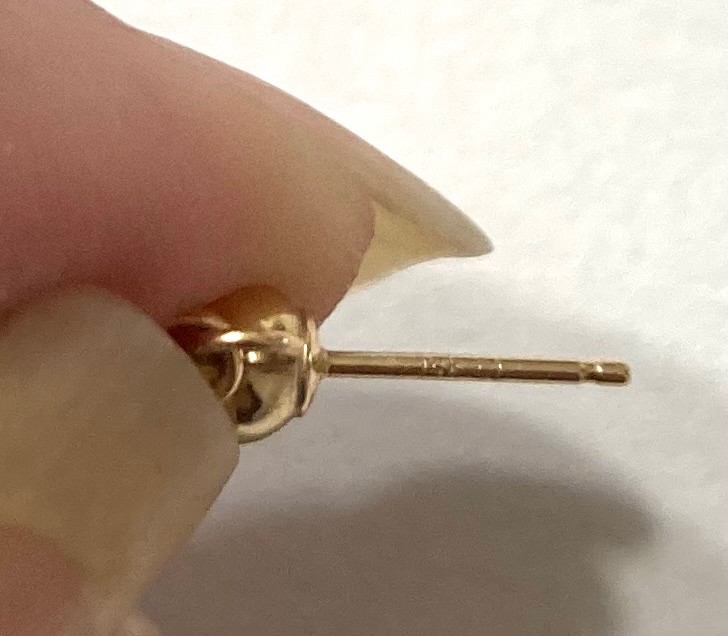 14K Yellow Gold Single Dangle/Drop Pierced Earring .31 G