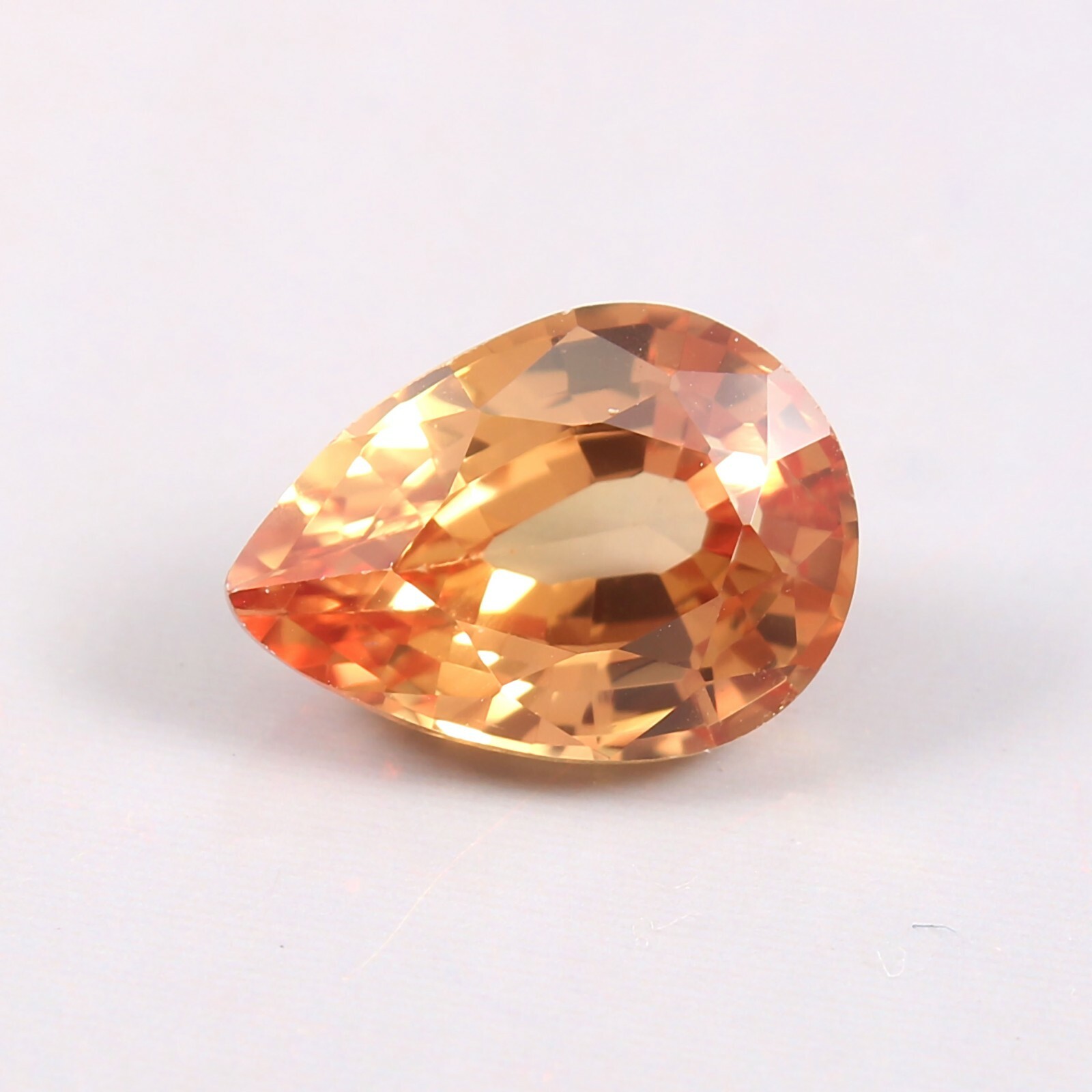 Natural Flawless Ceylon Padparadscha Sapphire Pear Loose Cut Gemstone 4.40 Ct