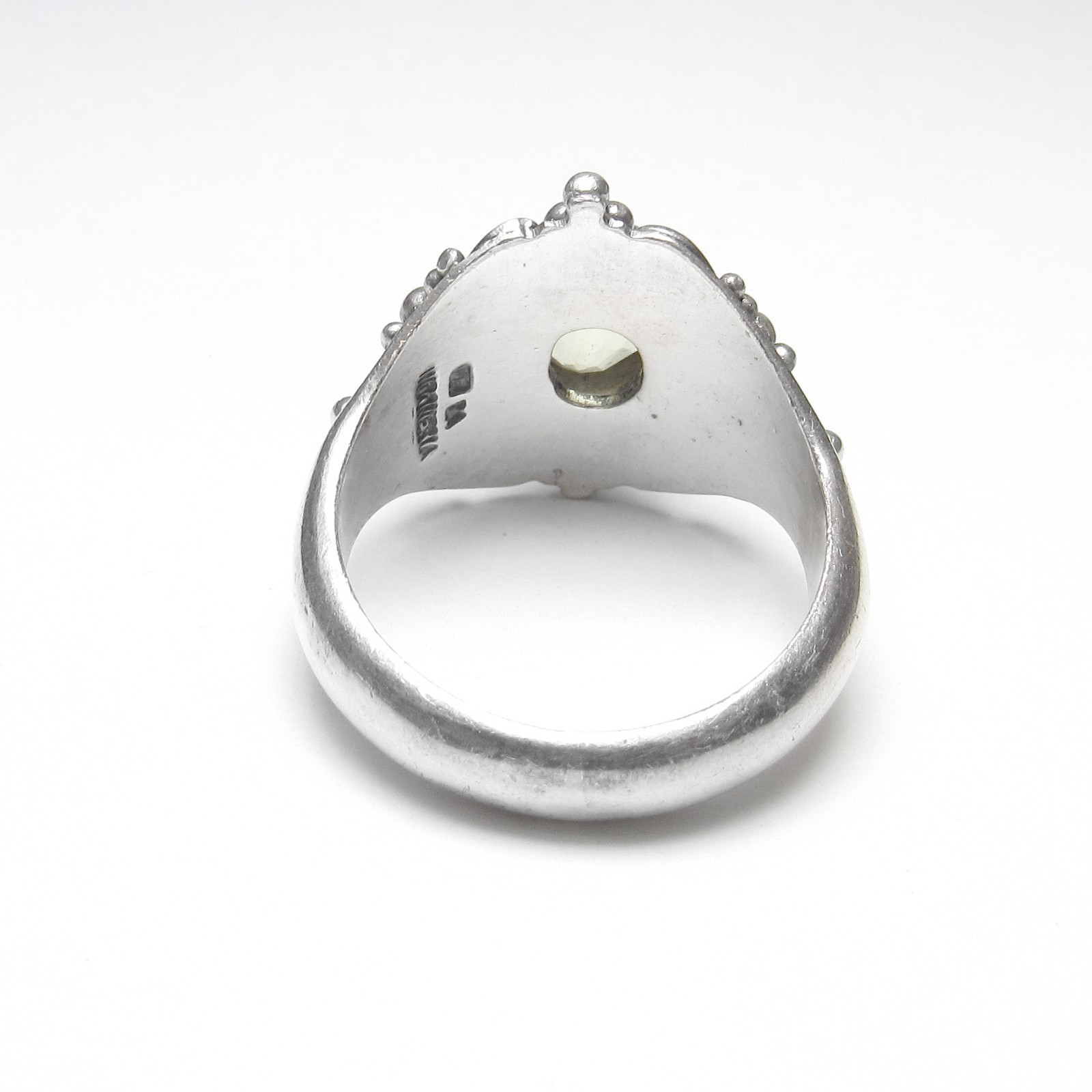 1980s Vintage SUARTI Sterling Silver 1.70 Ct Natural Yellow Lemon Quartz Ring