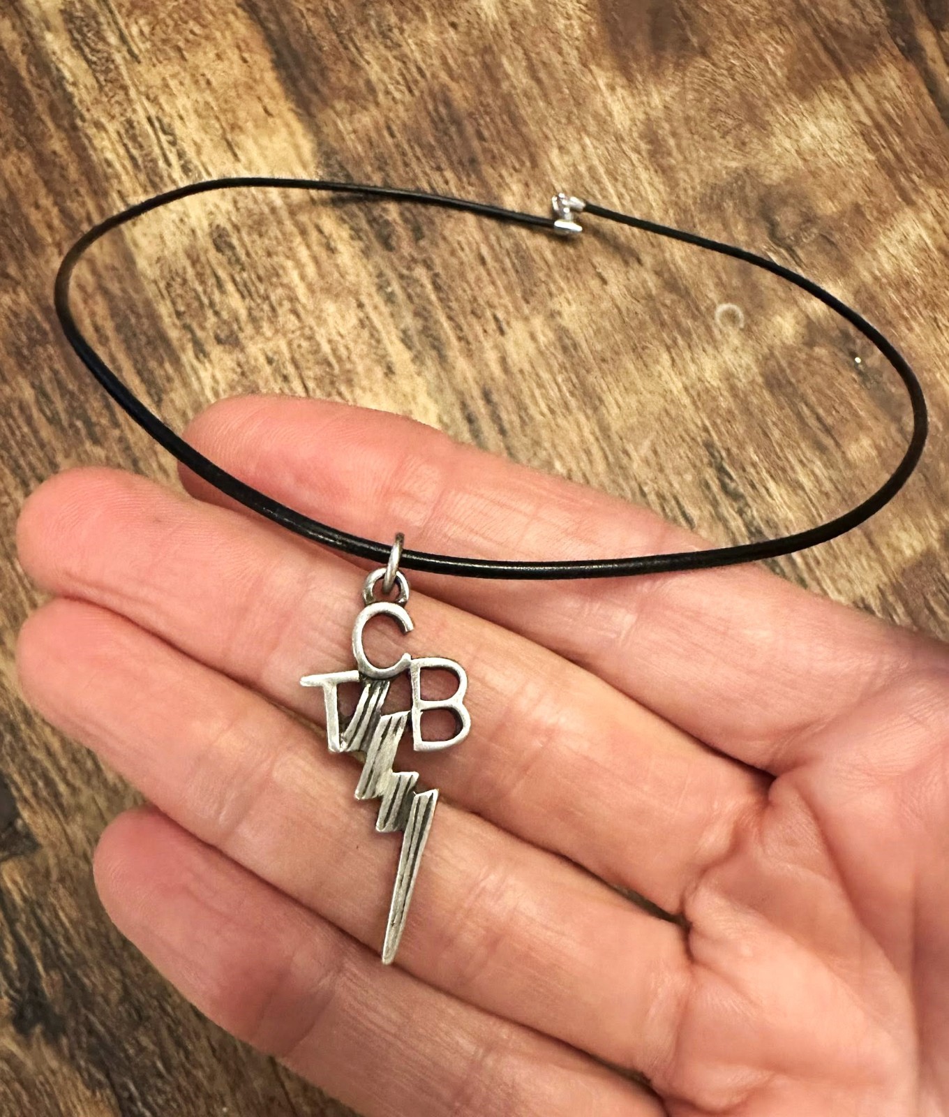TCB Elvis Necklace The King Rockabilly Rock N Roll Biker Jewelry Leather Cord