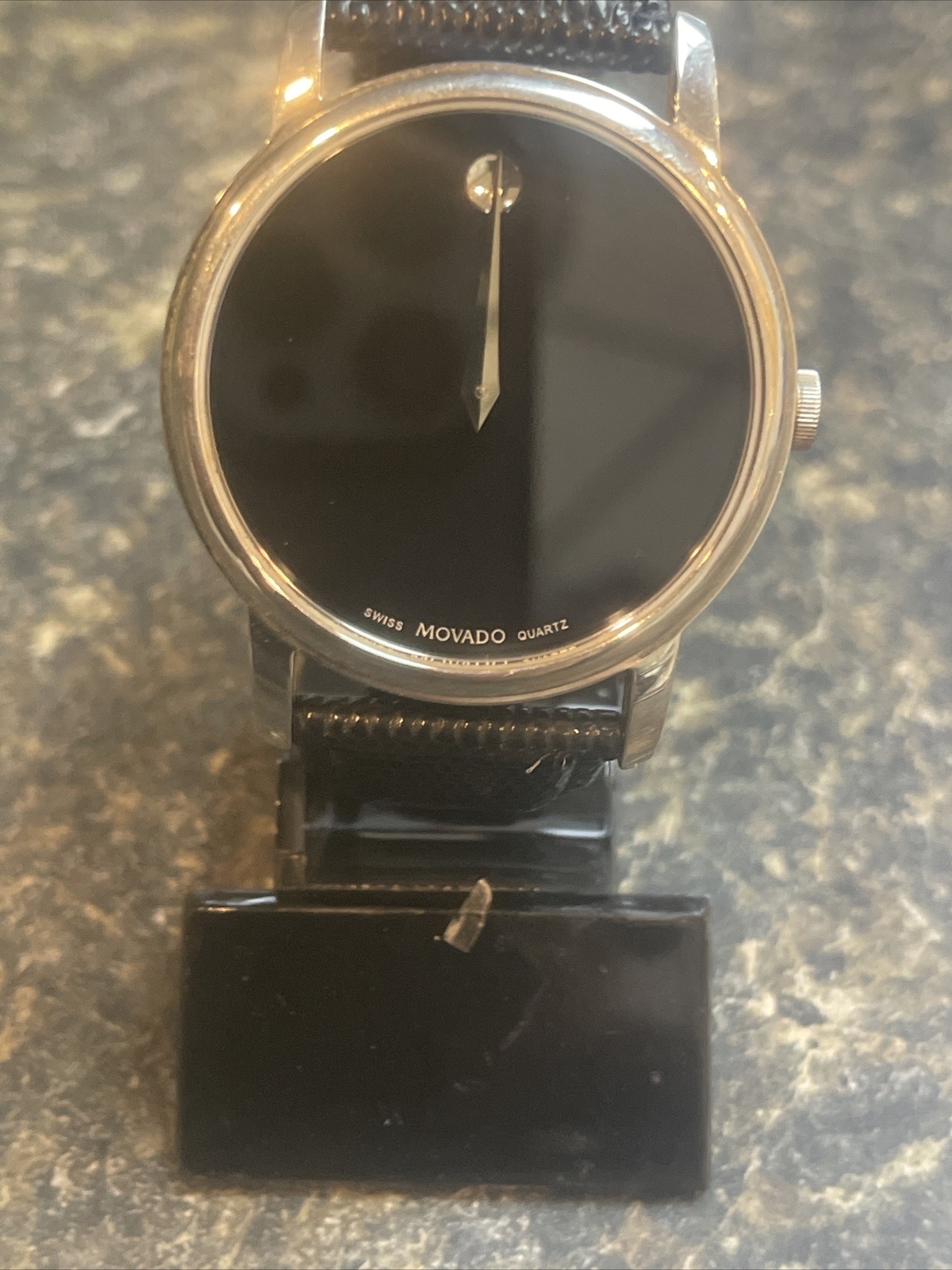 Movado Men’s Museum Black Dial Stainless Steel Watch Retail $695 -Great Deal