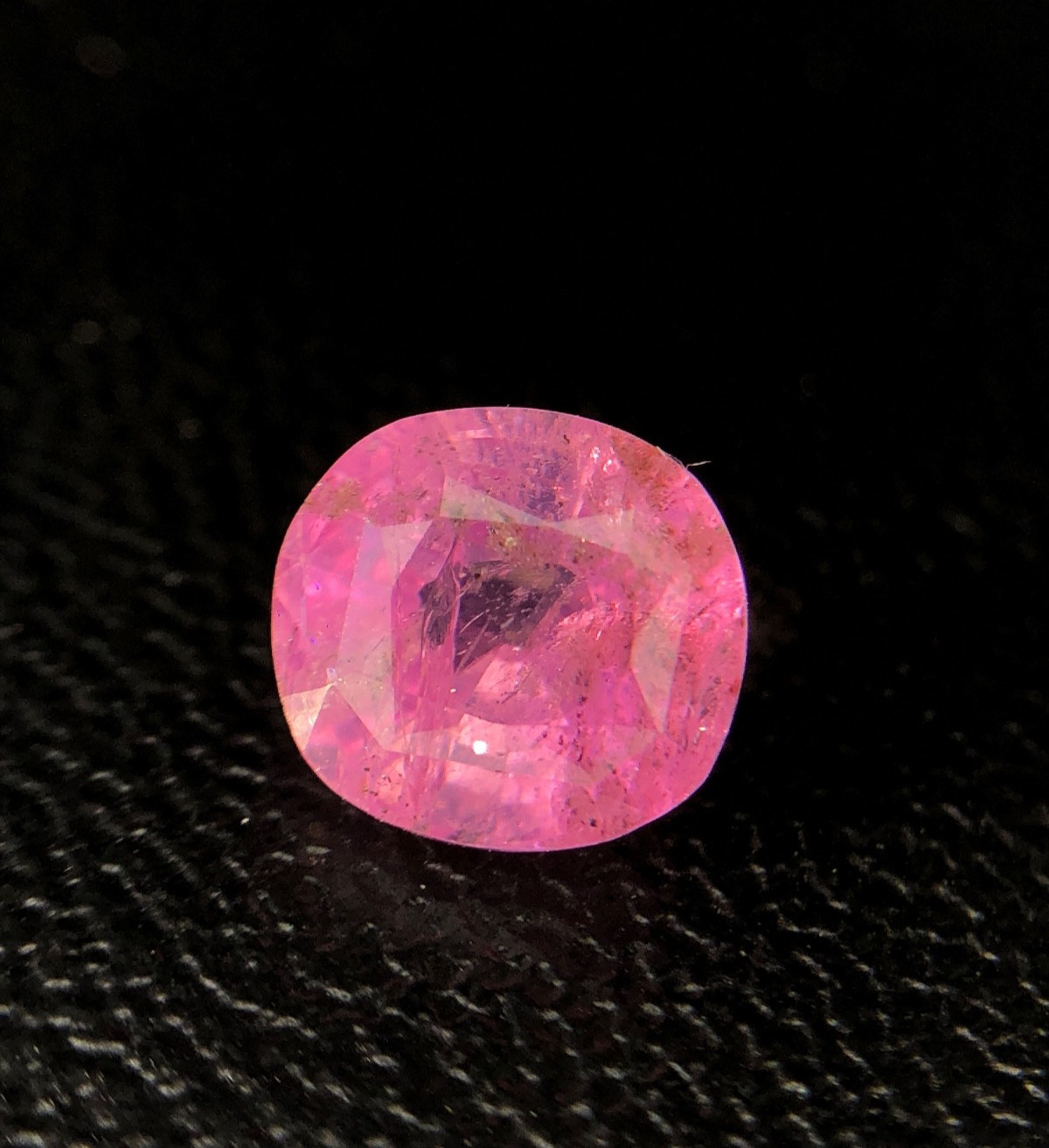 3.30 ct unheated milky purplish-pink and orange sapphire/ watermelon sapphire