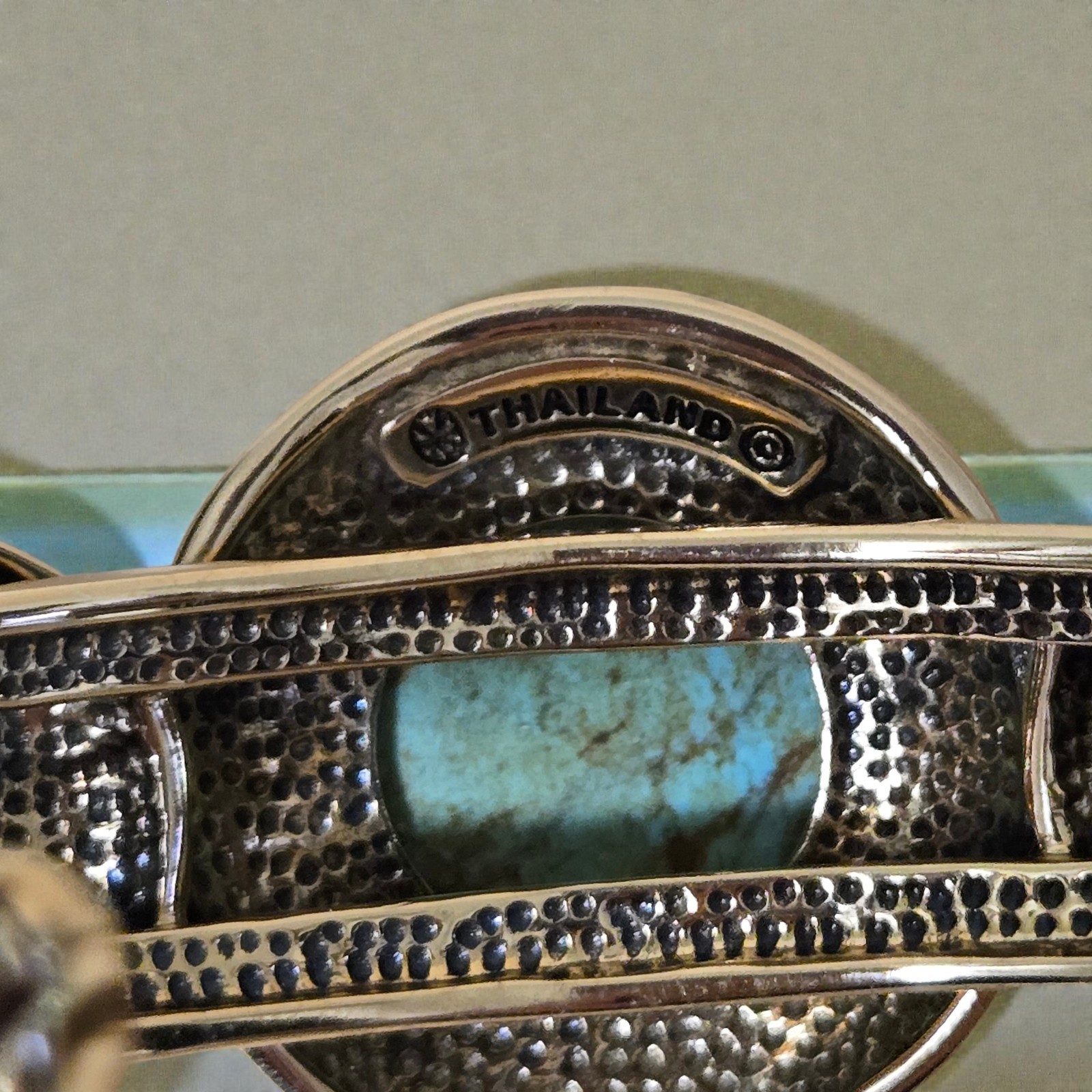 Barse Studio Gold Bronze 3 Turquoise Cuff Bracelet Southwest Jewelry Mayan