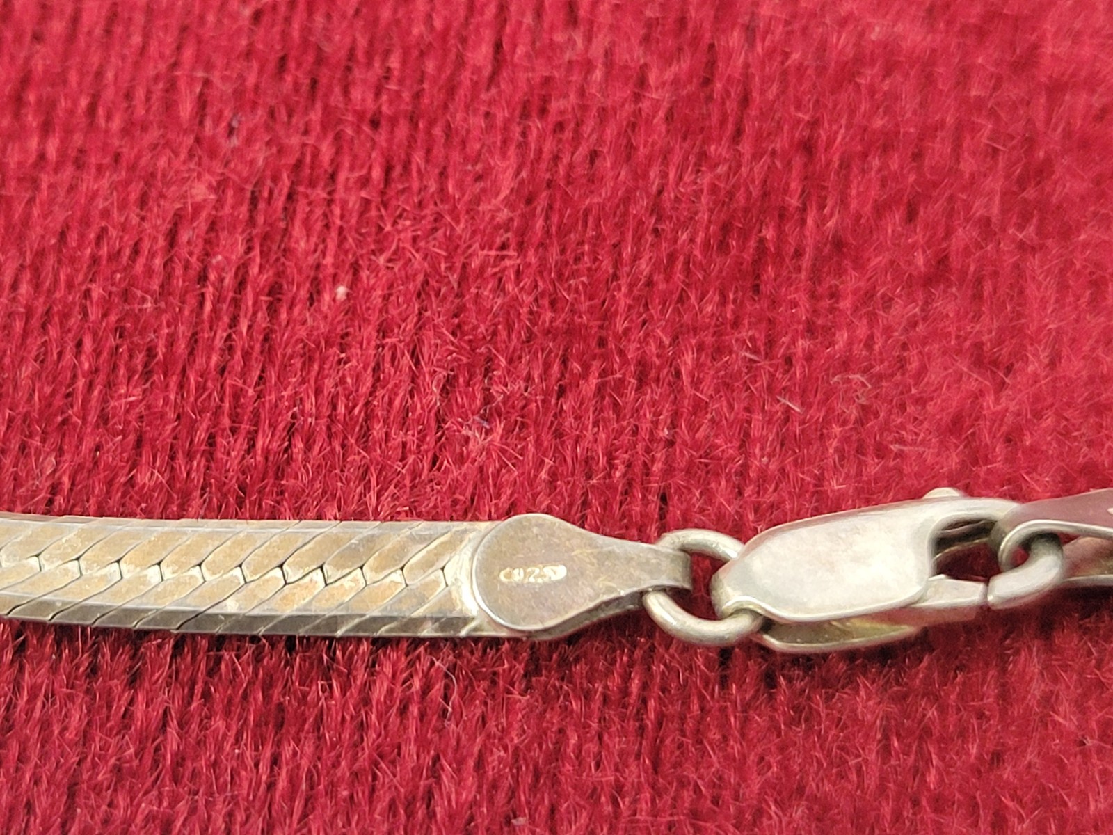 Nice Vintage Flat Chain Link .925 Sterling Silver Necklace, 18”, 9.45g