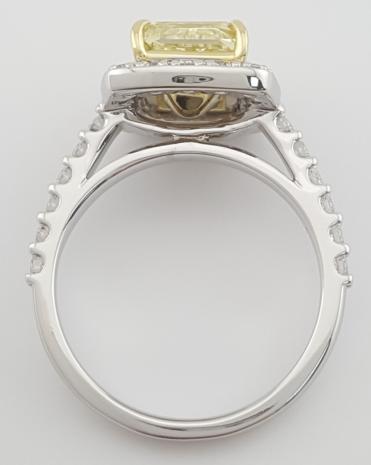 Fancy Deep Yellow Radiant Diamond Halo Engagement Ring 3.54 ct Flawless Rtl $55K