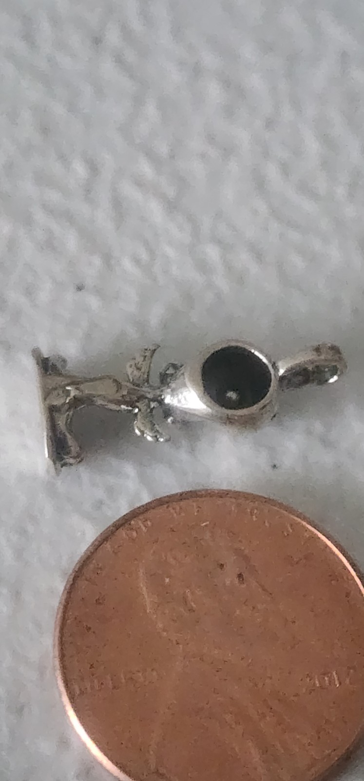 Vintage 3D Tweety Bird 925 Sterling Silver Dangle Pendant Charm Shelf KnickKnack
