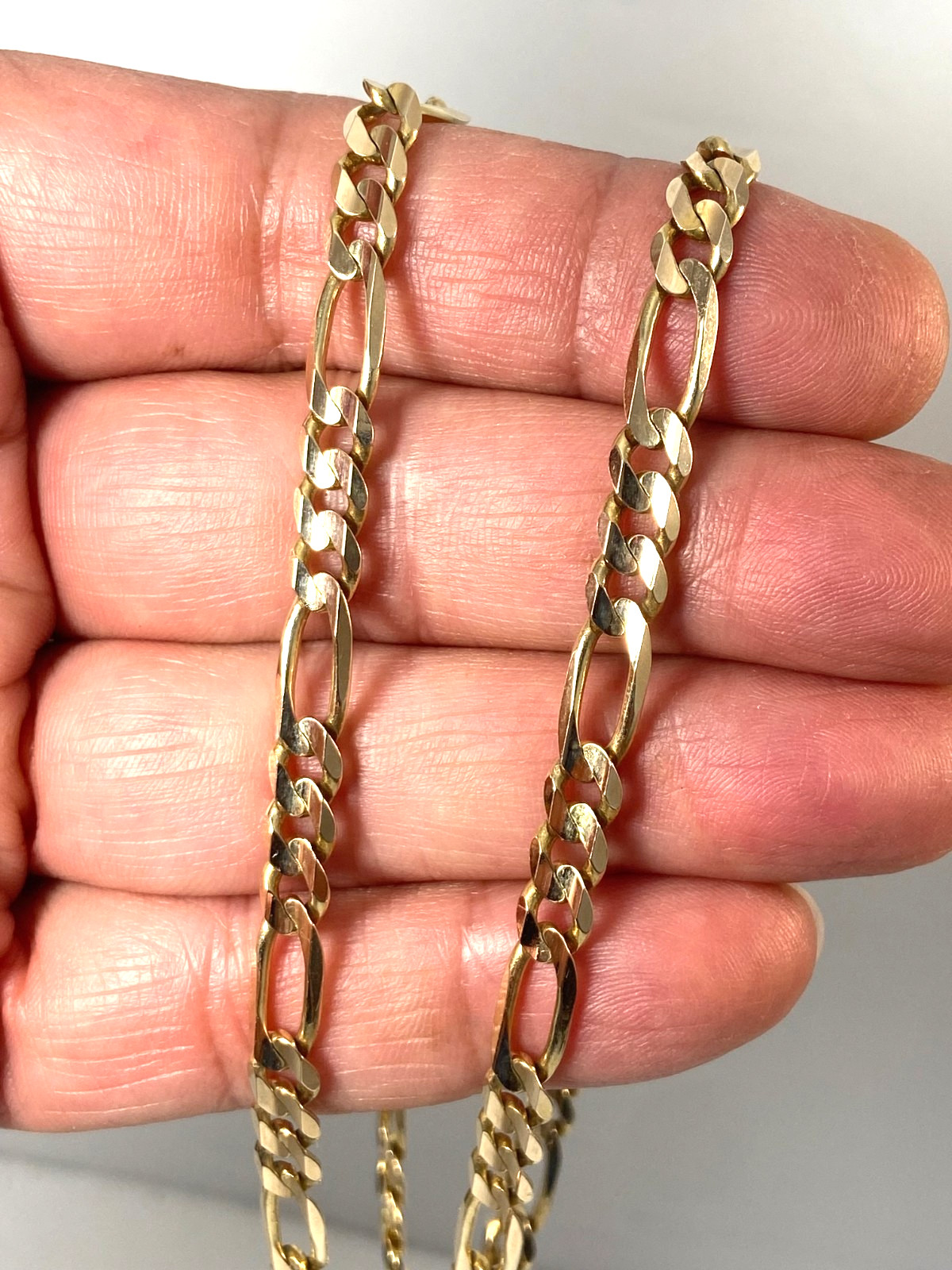 Gold Figaro Chain Solid 10K | 20 inch | 5.60mm | 22.20 Grams