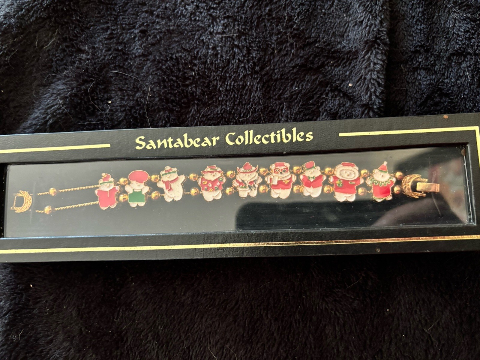 NEW Marshall Fields Santabear Collectibles Bracelet Vintage Christmas Rare