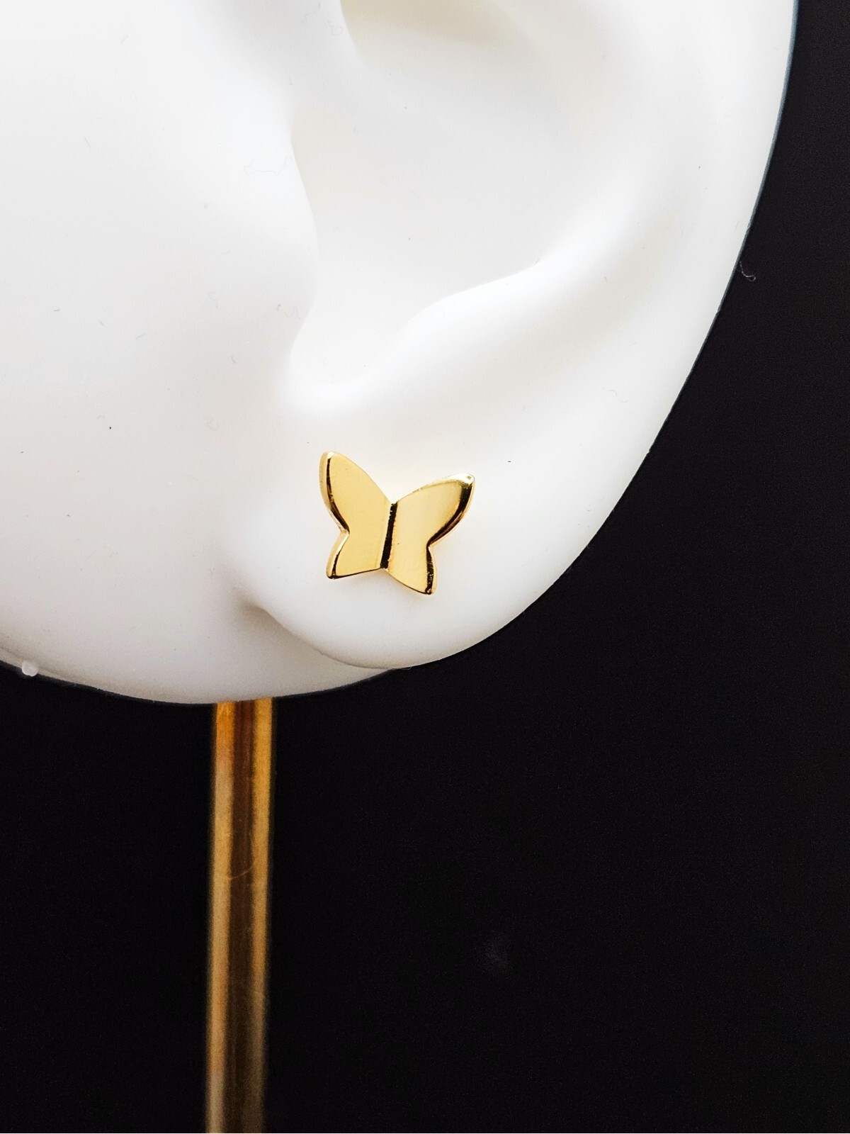 Butterfly Gold Plated Sterling Silver Dainty Stud Earrings