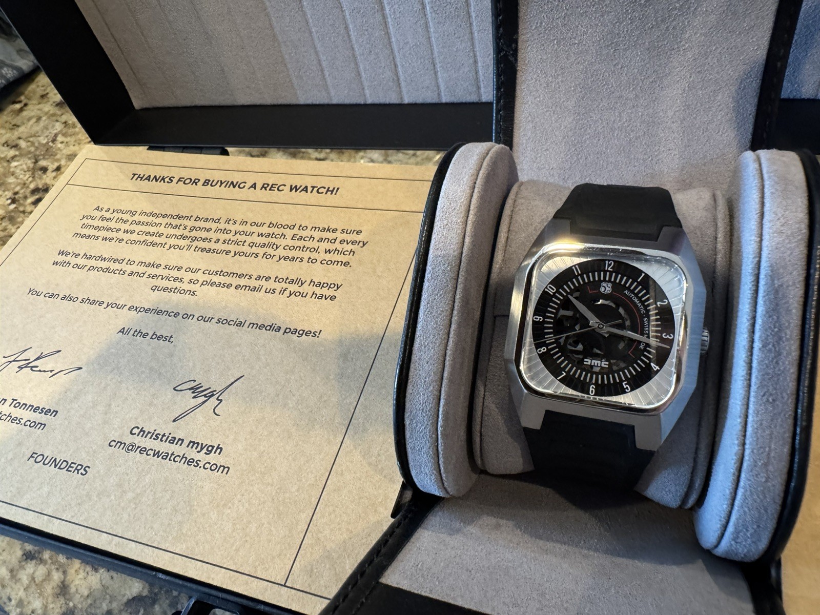 REC SPX DeLorean Automatic Swiss Made Limited Edition Watch 238/456 – RARE
