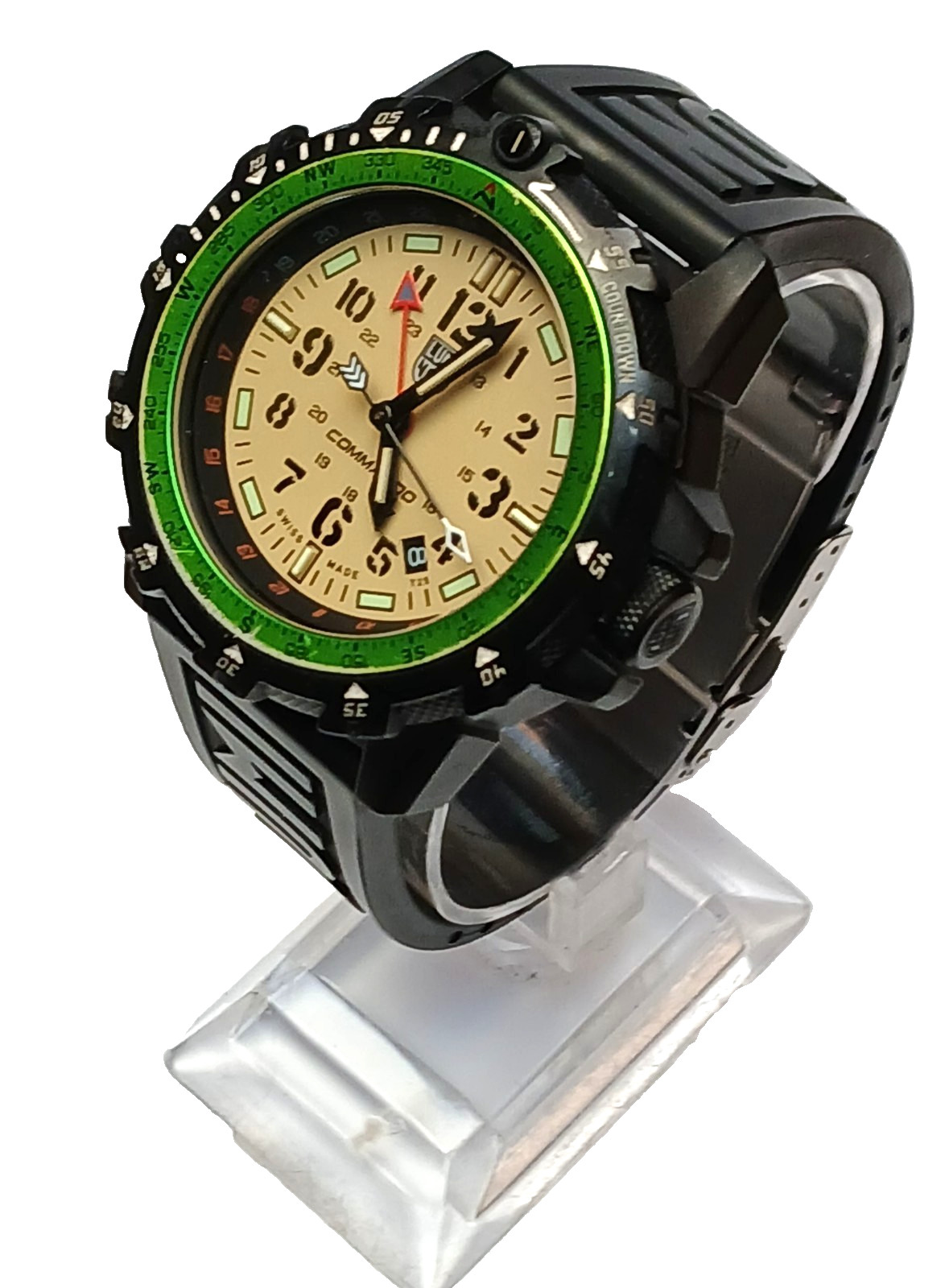 Luminox Men’s Watch Commando Raider Compass Beige Dial Black Rubber Strap 3321