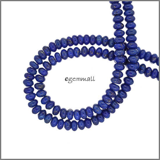 16″ Natural Lapis Lazuli Rondelle Roundel Beads 6.3mm Grade A #72059
