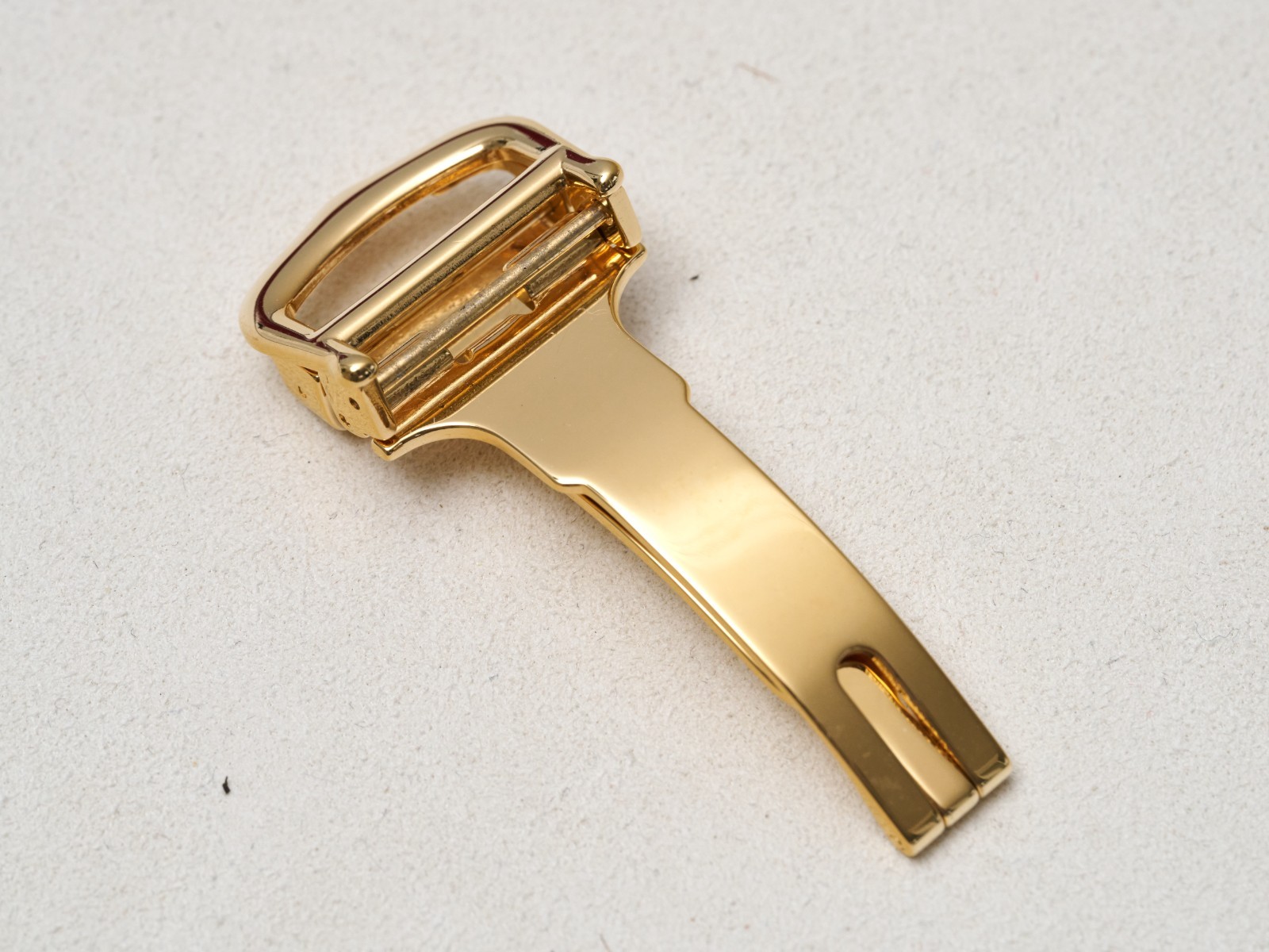 Cartier Deployment Buckle Clasp 16mm Fold Over Gold Plated Stainless Steel Must
