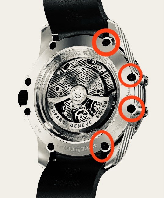 Chopard Superfast (Set of 4) Bezel & Caseback Screws (Hex / Allen – Black)