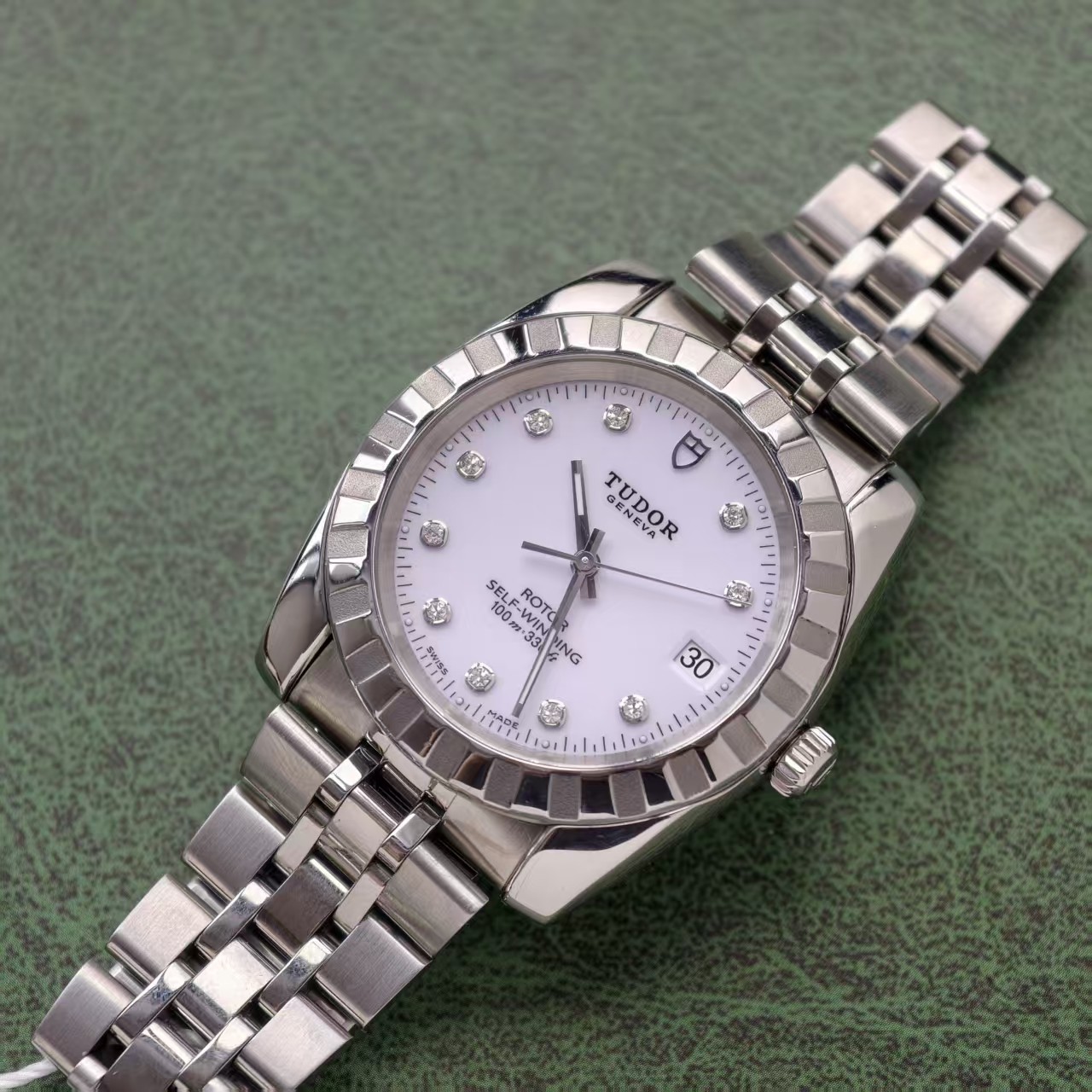 Tudor White 10-Diam Dial Classic M21010-0015 Men’s Watch Automatic 36.6mm Date