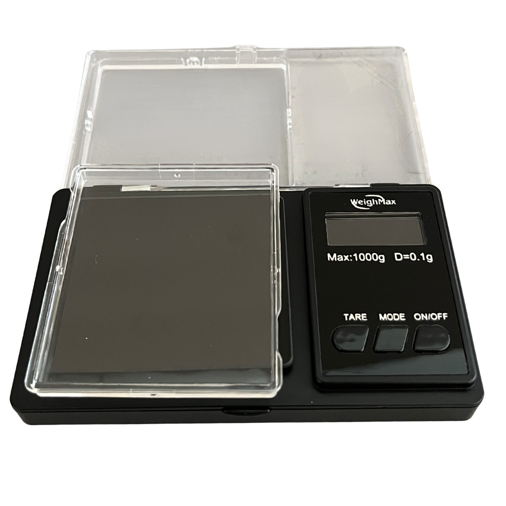 WeighMax GTS-1000 1000g x 0.1g Digital Pocket Scale Tempered Glass Tray New