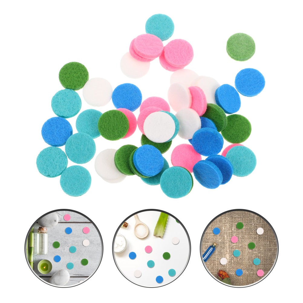 100Pcs Reusable Cotton Fiber Oil Diffuser Pads for Home Aroma Jewelry Necklaces